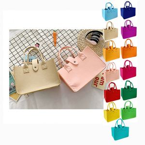 Reusable Custom Logo Eco-friendly Casual Large Capacity Women Felt <b>Tote</b> <b>Bag</b> Handbags Felt <b>Shopping</b> <b>Bag</b> - Product Image 1