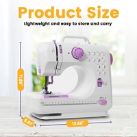 Machine à coudre portable mini domestique avec moteur point noué semi-automatique haute vitesse multifonctionnelle 505A avec table d'extension
