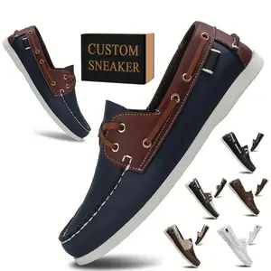 Customize Slip on Men Casual Boats Shoes Comfortable Men Walking Moccasins Casual Business Boat Shoe