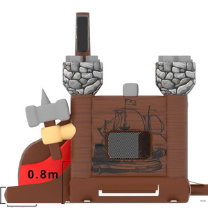 <span class=keywords><strong>Castillo</strong></span> Inflable con Tobogán con Temática de <span class=keywords><strong>Fortaleza</strong></span> Pirata, de Grado Comercial, para Fiestas y Alquiler de Eventos - Product Image 4