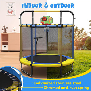 Zoshine Mini Trẻ Em Ngoài Trời Trampoline Bán Buôn Bé Nhảy Miễn Phí Trampoline Với Mạng Lưới An Toàn Và Bóng Rổ Hoop - Product Image 5