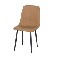 Chaise de salle à manger moderne nordique de luxe avec cadre en fer pour salon