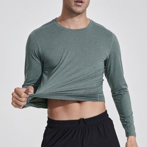 2024 camisetas de manga larga de secado rápido camiseta ligera transpirable Golf tenis ecuestre Jogger correr gimnasio deporte hombres camiseta - Product Image 2
