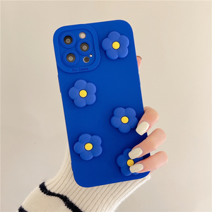 Étuis de téléphone portable d'usine BAILI pour <span class=keywords><strong>Samsung</strong></span> A16 M35 J7 Prime M10 Note10 Pro, coque de téléphone souple en 3D avec fleurs bleu Klein, personnalisée - Product Image 5