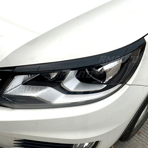 ฝาครอบตกแต่งไฟหน้ารถยนต์ 2 ชิ้น สำหรับ Volkswagen Tiguan MK1 2011-2016 สติ๊กเกอร์ตกแต่งไฟหน้ารถยนต์ - Product Image 5