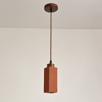 Suspension LED réglable en hauteur, en pierre rouge brique, pour restaurant, bar, comptoir d'hôtel, chambre à coucher, chevet, salon
