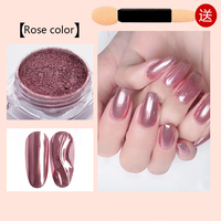 Nouvel arrivage de poudre pour ongles à miroir magique à haute brillance de revêtement en gel à effet miroir pailleté poudre pour ongles chromée