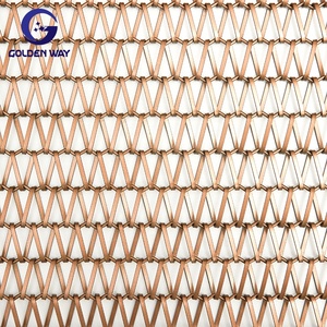 Kiến trúc vàng kim loại lưới màn hình thép không gỉ trang trí dây lưới cho tủ màn hình - Product Image 3