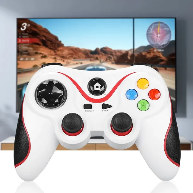 V8 2.4G Wireless for Gamepad with Dual Vibration for PC// -Plastic Material