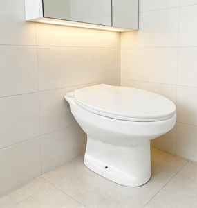 WC à chasse d'eau en céramique de type paillette - Complet avec siège à fermeture douce - Product Image 4