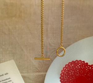 Collar con Cierre OT Chapado en Oro de 18K, Resistente al Agua, para Mujer, Collar de Acero Inoxidable de Moda 2026, Venta al Por Mayor - Product Image 4