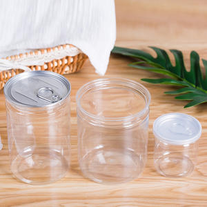Échantillon gratuit de boîte transparente en plastique PET facile à ouvrir avec couvercle à vis en plastique pour le sucre, les bonbons et autres aliments - Sans BPA, qualité alimentaire - Product Image 1