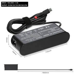 Adaptateur secteur pour ordinateur portable Type C 95W USB C <span class=keywords><strong>chargeur</strong></span> pour <span class=keywords><strong>Lenovo</strong></span> Thinkpad <span class=keywords><strong>Carbon</strong></span> <span class=keywords><strong>x1</strong></span> 5th 6th Gen IdeaPad 13 - Product Image 6