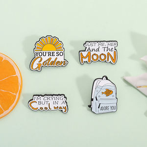 Adoro <span class=keywords><strong>Me</strong></span> sotto la spilla con smalto a stella romantico con citazione al chiaro di luna spilla distintivo gioielli regalo per gli amanti - Product Image 2