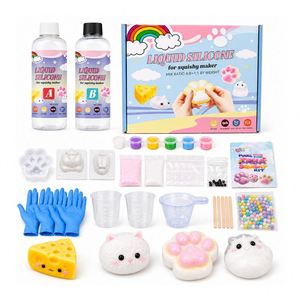 DIY Stress Relief Figure Maker Bundle <b>Silicone</b> Sealant Parts Paw Hamster Cheese Forms Pigments <b>Beads</b> Fuzzy Decoration - Product Image 1