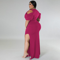 Robe de cocktail pour femmes grandes tailles, coupe évasée, durable, lavable, couleur unie, longueur genoux, nouvelle arrivée