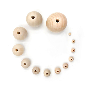 Perle di Legno Naturale Non Finite, Accessori Fai-da-Te, Legno di Loto 35/40/50mm, Perle in Legno per Creazioni Lucidate - Product Image 3