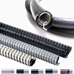 Câble électrique de protection noir ondulé pvc enduit tube en acier galvanisé flexible <span class=keywords><strong>conduit</strong></span> noir - Product Image 5