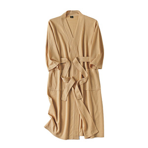 Wholesale Summer Hotel Unisex Adult Bathrobe Men Soft Quick Dry Spa Bathrobe Solid Gown <strong>Women</strong> <strong>Waffle</strong> <strong>Robes</strong> - Product Image 6