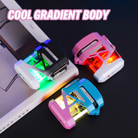 Briquet portable en métal au design mecha avec lumières LED, flamme jet à injection directe, coupe-vent, rechargeable au gaz butane