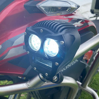 Phare avant de moto en aluminium de haute qualité, LED haute luminosité, étanche, avec télécommande sans fil, auxiliaire