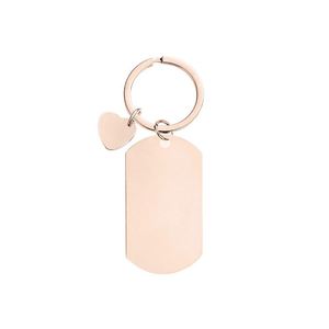 Stainless Steel Keychain 49x28mm UV Printing DIY Laser Tag Blank Stainless Steel Keychain - Product Image 4