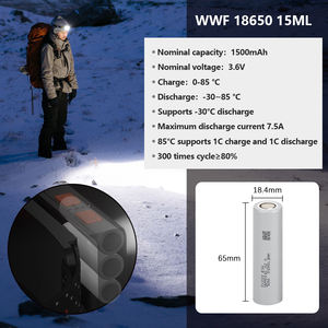 Lifepo4 18650 충전식 리튬 이온 배터리 팩 15ML 3.7v 3.6v 3.2v 1500mAh 원통형 배터리 3.2v 1500mAh 배터리 - Product Image 3