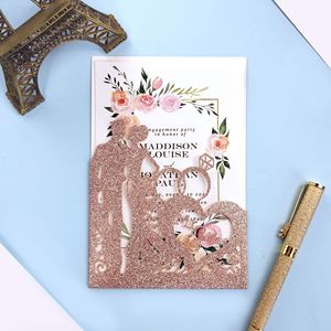 Invitation de mariage découpée au laser de luxe, bonne qualité d'impression, papier de luxe, <span class=keywords><strong>carte</strong></span> de vœux, <span class=keywords><strong>carte</strong></span> <span class=keywords><strong>cadeau</strong></span> de mariage - Product Image 2