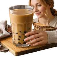 Ingrediënten voor Bubble Tea: Tapioca parels, poppende boba, jelly, mango, ananas, passievrucht, aardbei, perzik, bosbes smaak.