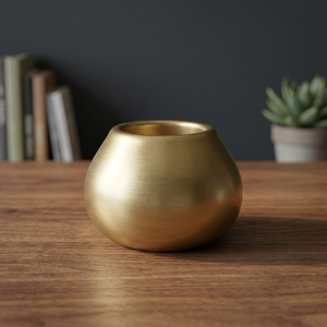 Modern Christmas Home Decoration Brass Coated Iron Metal Handmade Tea Light Holder with Customized Colors & Logo - I H C - Product Image 3