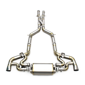 Tuyau d'échappement à montage direct pour Mercedes-Benz AMG GT/GTS C190 4.0 2014-2023 Boska Titanium Léger avec Valve OEM Catback et Z-Pipe - Product Image 1