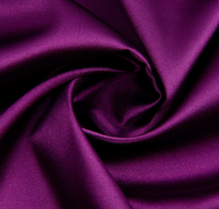 Tissu satiné mat en polyester 100 %, doux, imperméable, en soie textile, avec doublure en satin et dos en crêpe, prix réduit