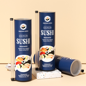 Caja de Cartón Cilíndrica Premium para Regalos de Sushi con Revestimiento Interior - Product Image 6
