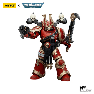 JOYTOY <span class=keywords><strong>Warhammer</strong></span> <span class=keywords><strong>40K</strong></span> World Eaters Khorne Berzerker2 <span class=keywords><strong>Figurine</strong></span> d'action à l'échelle 1/18 Modèle articulé <span class=keywords><strong>Figurine</strong></span> de collection Accessoires - Product Image 3