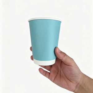 Gobelets à café en papier personnalisés, design artisanal, jetables, double paroi, 8oz 12oz 16oz, estampage à chaud doré, couvercle noir recyclable, à emporter - Product Image 6