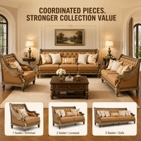 Klassische Amerikanische Wohnzimmer-Sofa-Kollektion Sessel Zweisitzer 3-Sitzer Koordinierte Villa Großhandel Projekt-Möbel