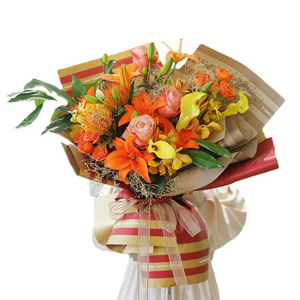 Papel de Envolver para Ramos de Flores de PVC Impermeable de Doble Cara de Flower Party Factory, 58cm*58cm, Impresión con Tinta Ecológica - Product Image 5