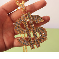 Collier pour homme en plastique doré, style urbain, avec chaîne épaisse en imitation perles et bambou doré, style hip-hop, extra-épais et exagéré