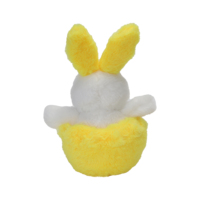 Jouet en peluche lapin rembourré en coton PP, personnalisable, jaune, en pot, vente chaude