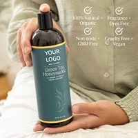 Nettoyant corporel liquide enzymatique 100% naturel et biologique OEM |   Gel Douche Corps au Miel de Chèvrefeuille et Prébiotiques, Non Testé sur les Animaux, Pour Tous