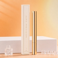 Stylo rechargeable de 3 ml avec corps en PP UV et embout applicateur en silicone, têtes remplaçables pour l'emballage de liquides cosmétiques
