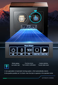 M & Q lujo moderno seguro automático LED negro fiable control remoto reloj enrollador reloj organizador 12 para reloj <span class=keywords><strong>rollex</strong></span> - Product Image 4