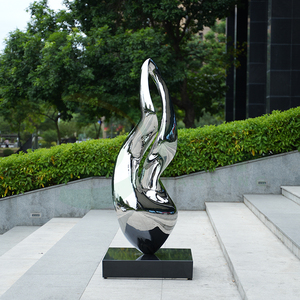 Maoping Thương Hiệu Tùy Chỉnh Thiết Kế Hiện Đại Chất Lượng Cao Nghệ Thuật Nhà Ngoài Trời Trang Trí Sân Vườn Đánh Bóng Thép Không Gỉ Trừu Tượng Điêu Khắc - Product Image 2