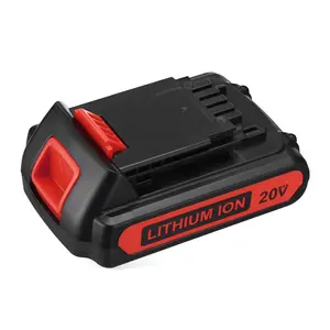 כלי כוח 20v 2500mah להחליף סוללות ליתיום נטענות עבור כלי כוח שחור מדקר