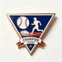 Épingles de revers en métal émaillé personnalisées pour équipes de baseball, badges promotionnels pour clubs sportifs, épingles de collection pour casquettes d'équipes de baseball