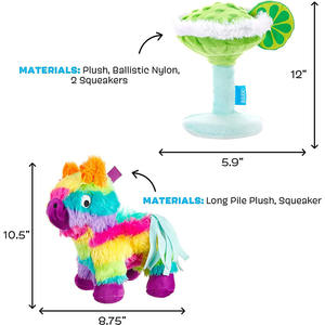 ของเล่นเคี้ยวสำหรับสุนัขรูปยูนิคอร์นสายรุ้ง ตุ๊กตาสัตว์น่ารัก ของเล่นสุนัขแบบนุ่มๆ - Product Image 5