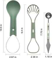 Alat Pemotong Buah dan Sayur Multifungsi 6-in-1 Lipat, Bahan Plastik, Pisau Baja Tahan Karat, Pengoperasian Manual untuk Pembentukan Bentuk
