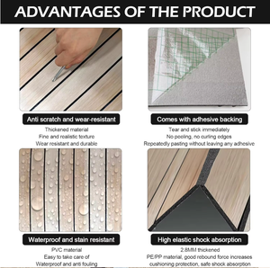UDK现代不干胶3D木质泡沫格栅客厅或卧室背景墙防水墙贴厂家价格 - Product Image 5