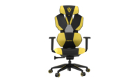 Chaise de jeu ergonomique avec haut-parleurs Bluetooth immersifs, accoudoirs réglables 4D, design mignon style Cinnamon Roll, pour longues sessions
