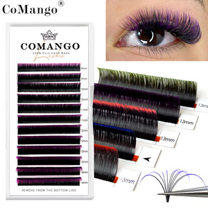 Scatole personalizzate marrone scuro Easy Fan singole ciglia in fiore Premium Mega Volume Extension ciglia vassoi di estensione ciglia - Product Image 6